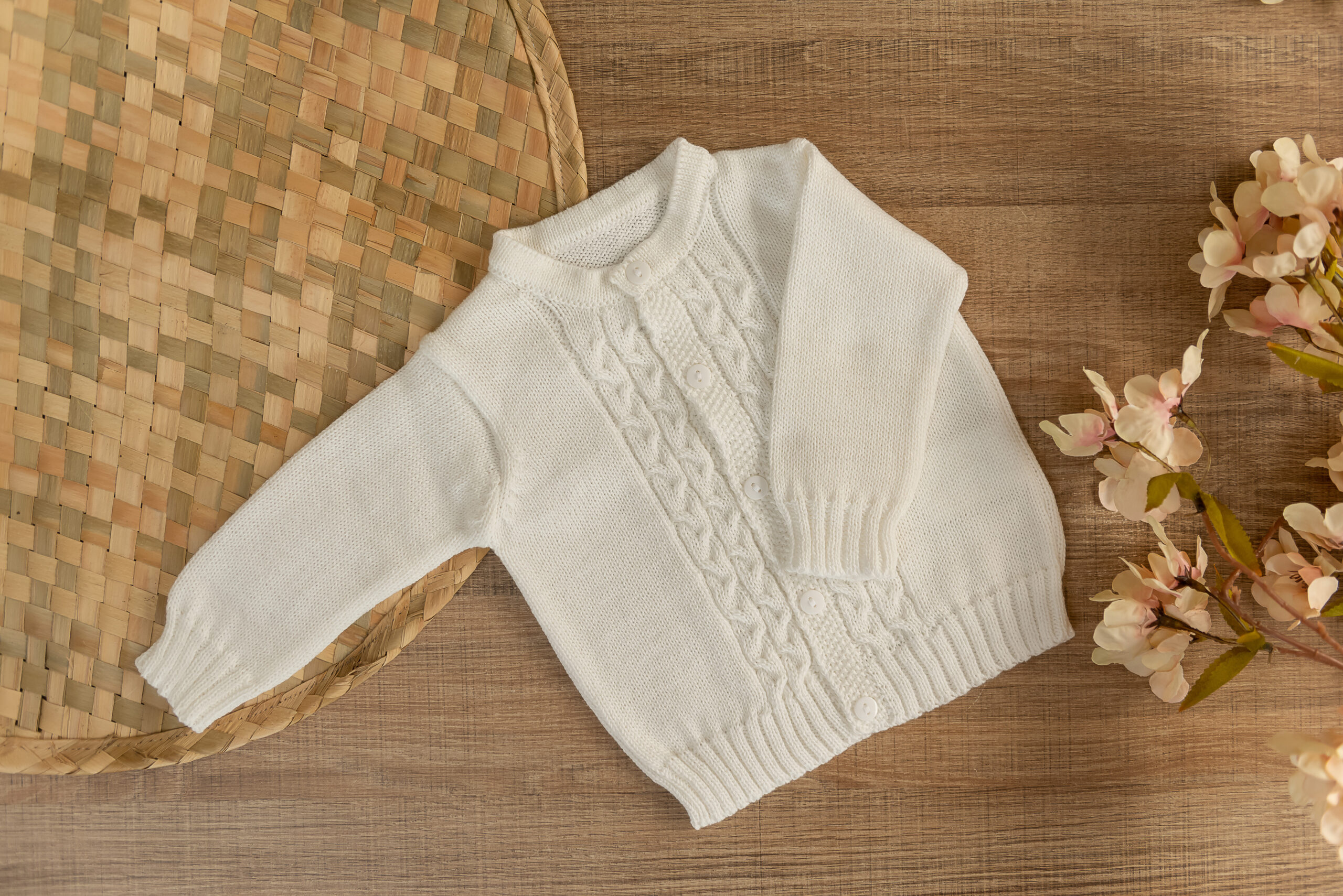 Cardigã Tricot lã acrílica 