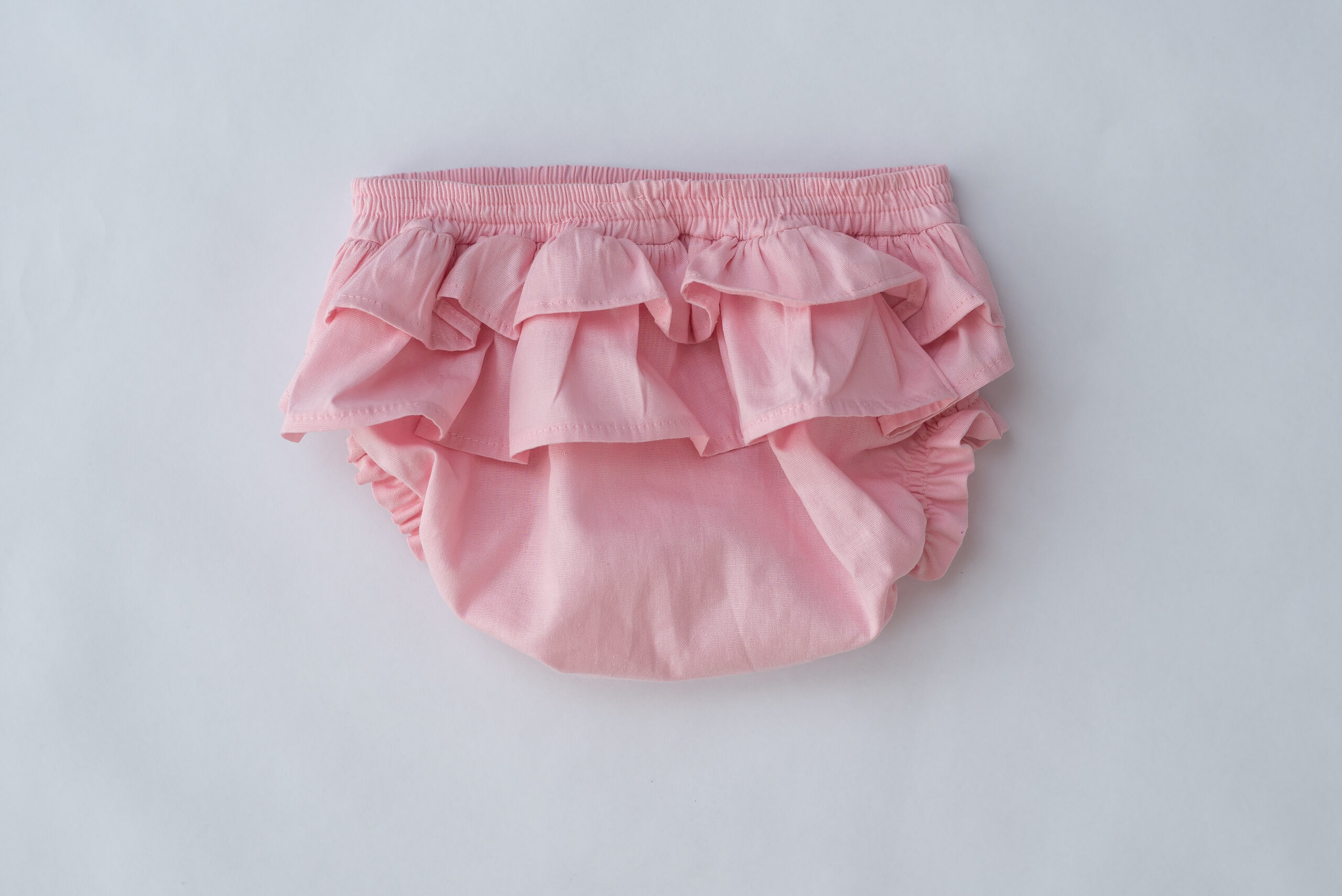 Vestido estampado com calcinha de babadinhos em tricoline 100% algodão