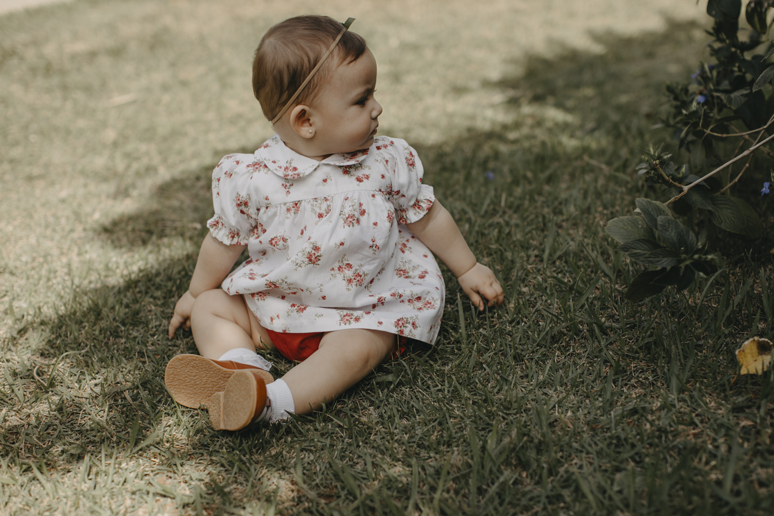 Vestido estampado com calcinha de babadinhos em tricoline 100% algodão